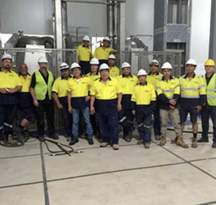 Construction team on site